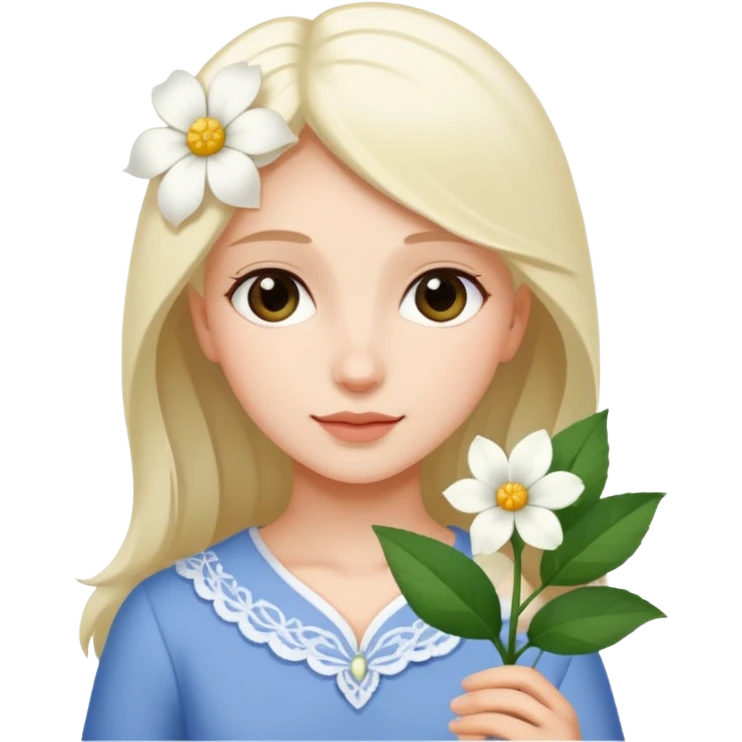 veronicas flower white emoji