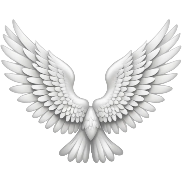 white angel wings without person or face emoji