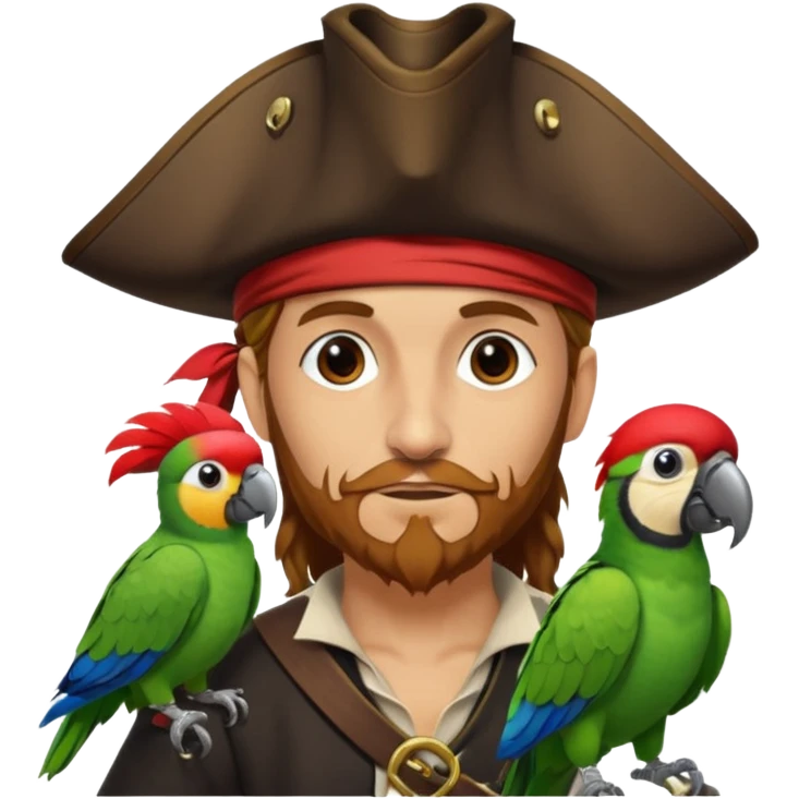 pirate and parrot emoji