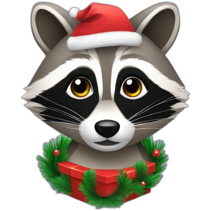 raccoon holiday emoji