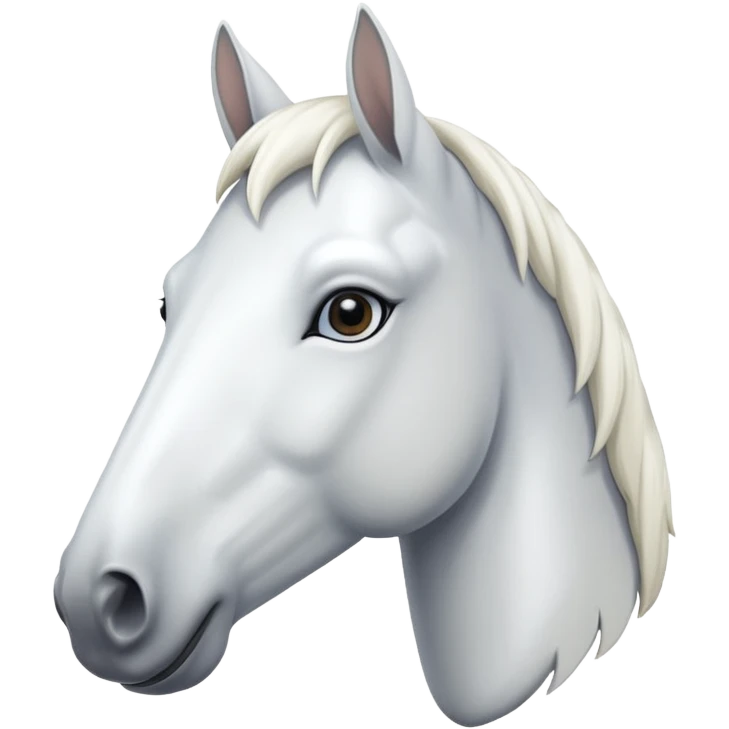 white horse face  emoji