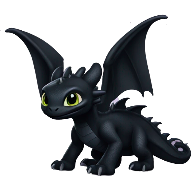 Toothless the Night Fury dragon emoji