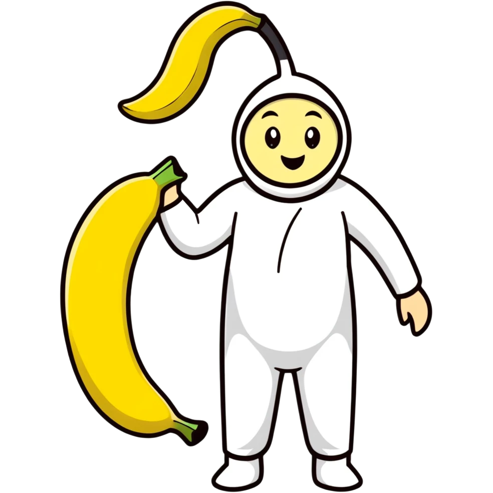human in banana costume emoji
