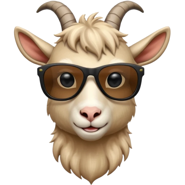 Goat with black sunglasses  emoji