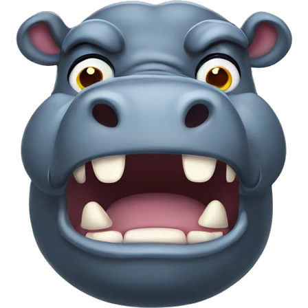 Angry hippo emoji