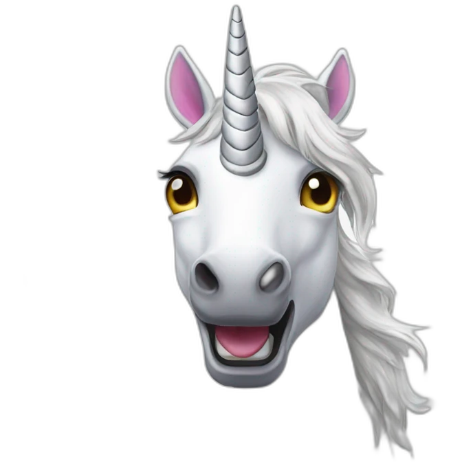 Unicorn with laser eyes emoji