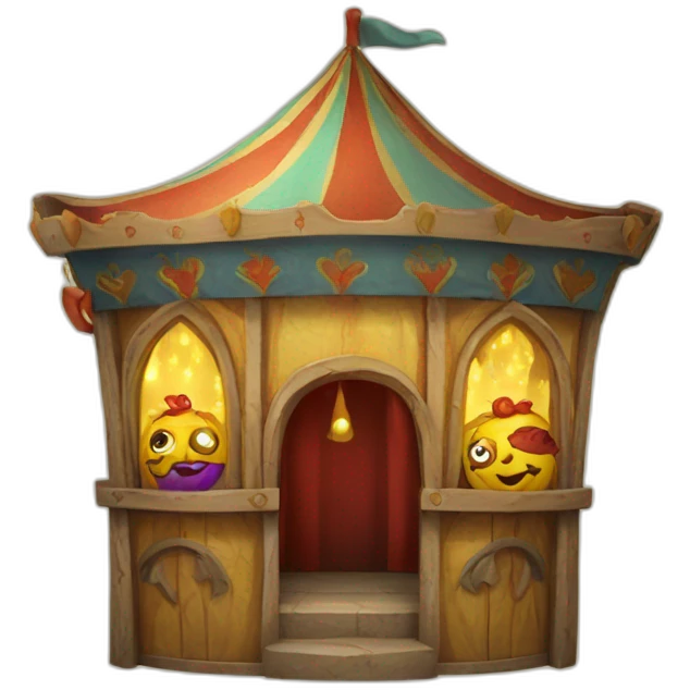 medieval funhouse decorated in a carnival way emoji