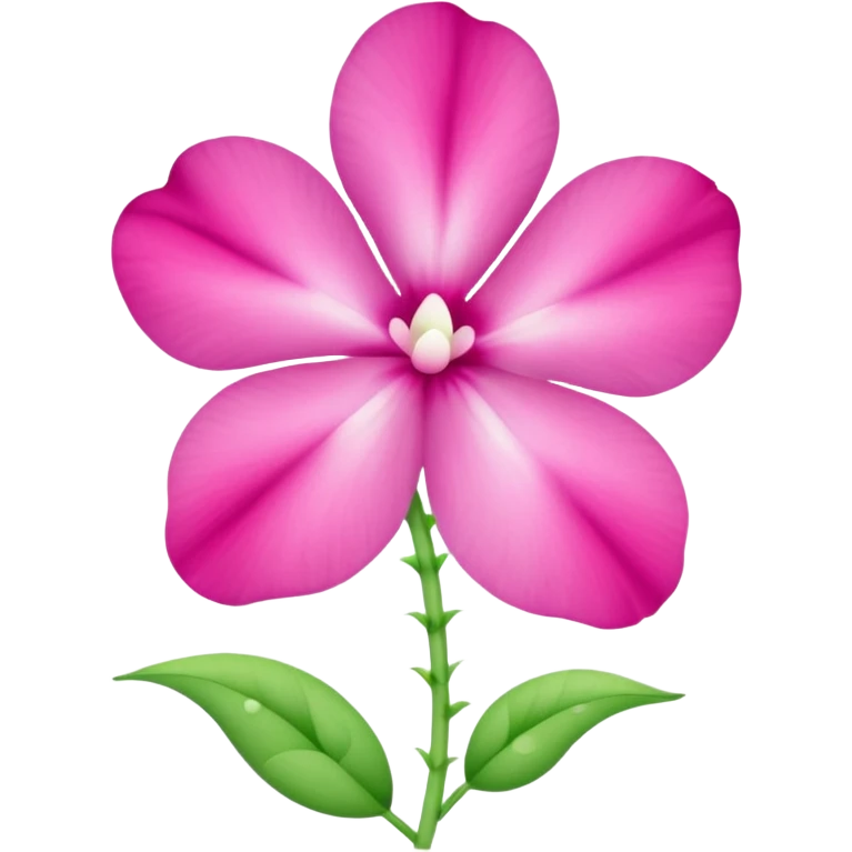 sweetpea flower, pink with dotted center, emoji style emoji