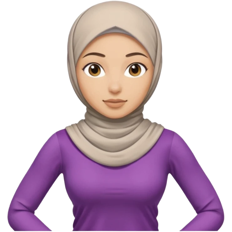High resolution girl wearing a hijab and is a fitness trainer emoji