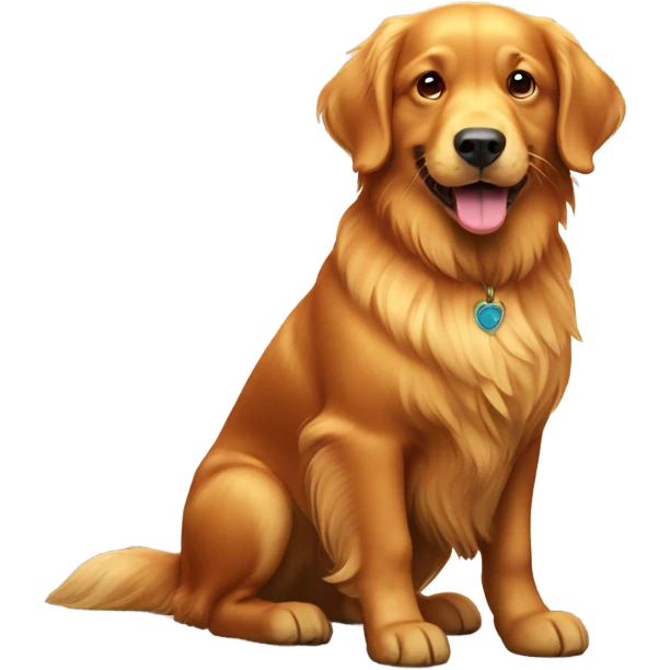 Red golden retriever  emoji