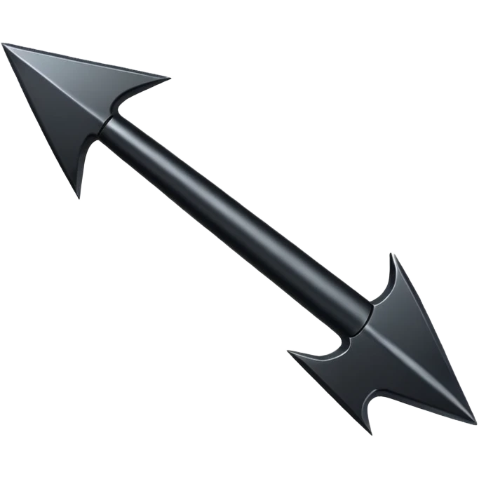 only a black arrow emoji