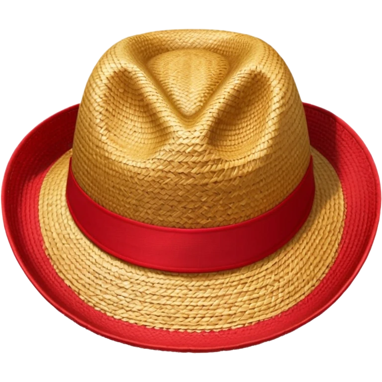 just a straw hat with red detailing emoji