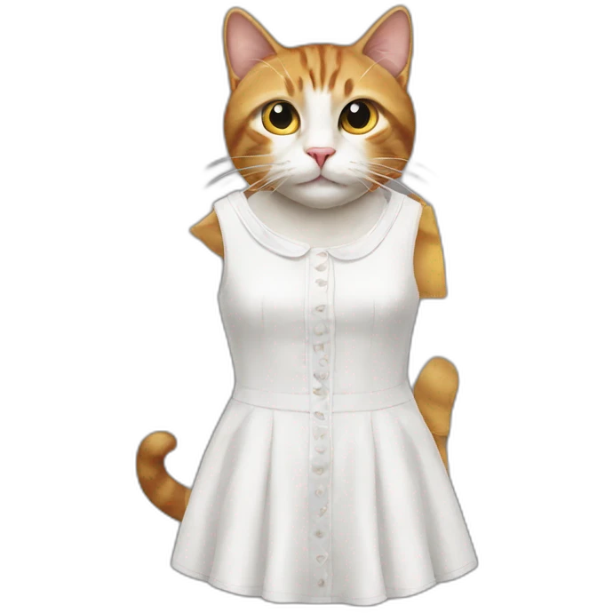 cat on dress emoji