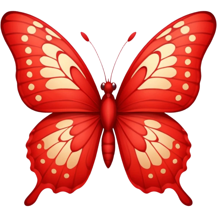 UNA MARIPOSA ROJA, PERO DEBE SER UN ROJO UN PELÍN CLARO. emoji