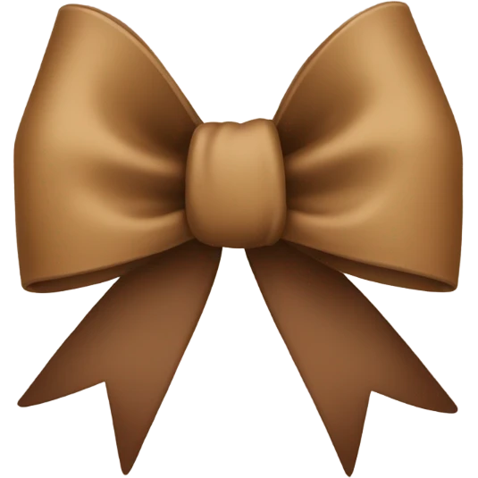 a bow with tan and brown emoji