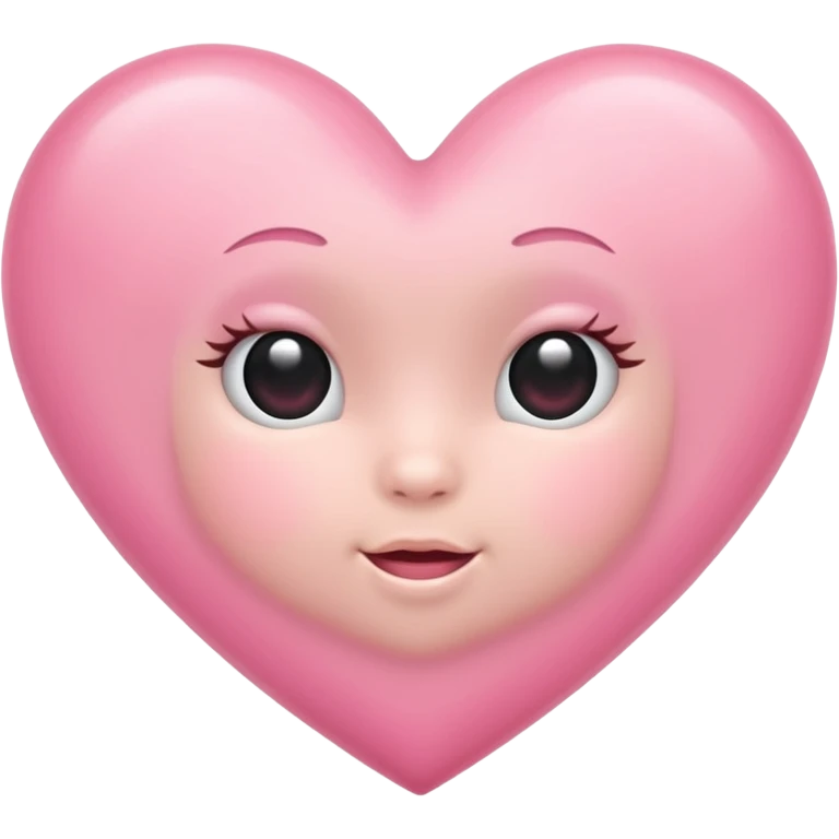 Light baby pink heart emoji