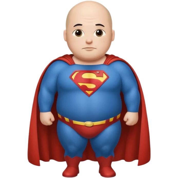 Bald chubby superman emoji