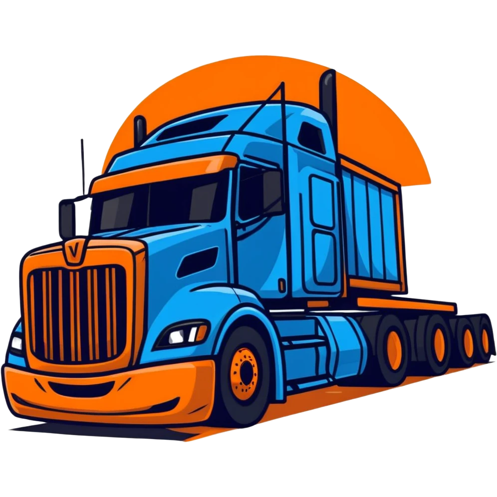 Blue big rig emoji