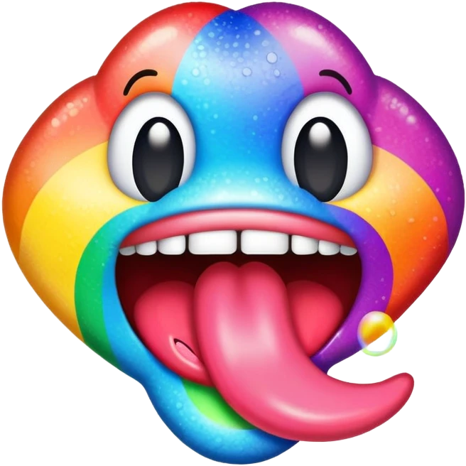 Rainbow tongue  emoji