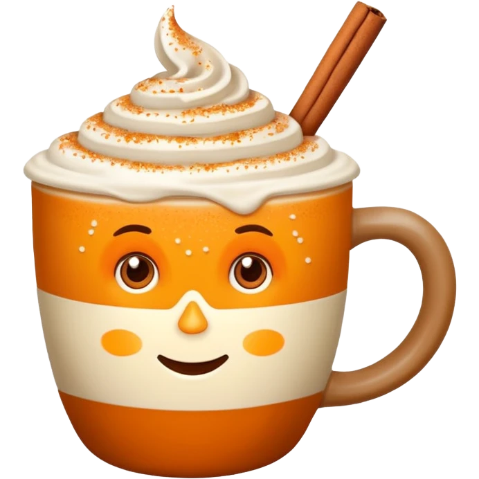 Orange spiced latte emoji