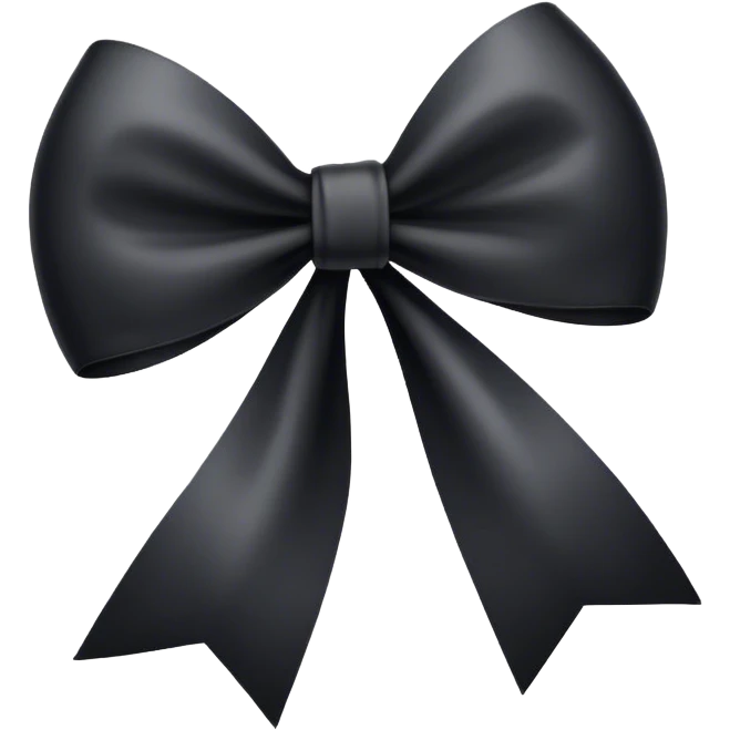 Black bow emoji