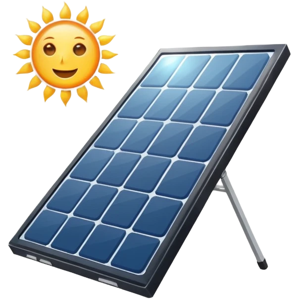 rectangualar solar panel with sun in background mainly using the color #4fd1d9 for the panel itself emoji