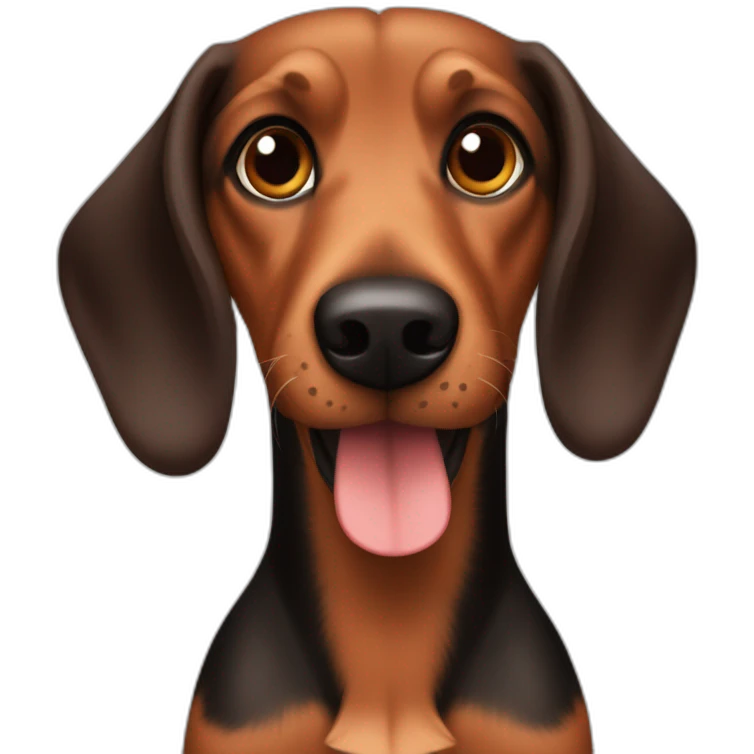 Perro-teckel-marron-fuego y negro emoji