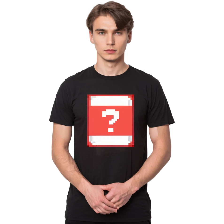 A man in a black t-shirt holding a red square, with the text "продающий красный" emoji