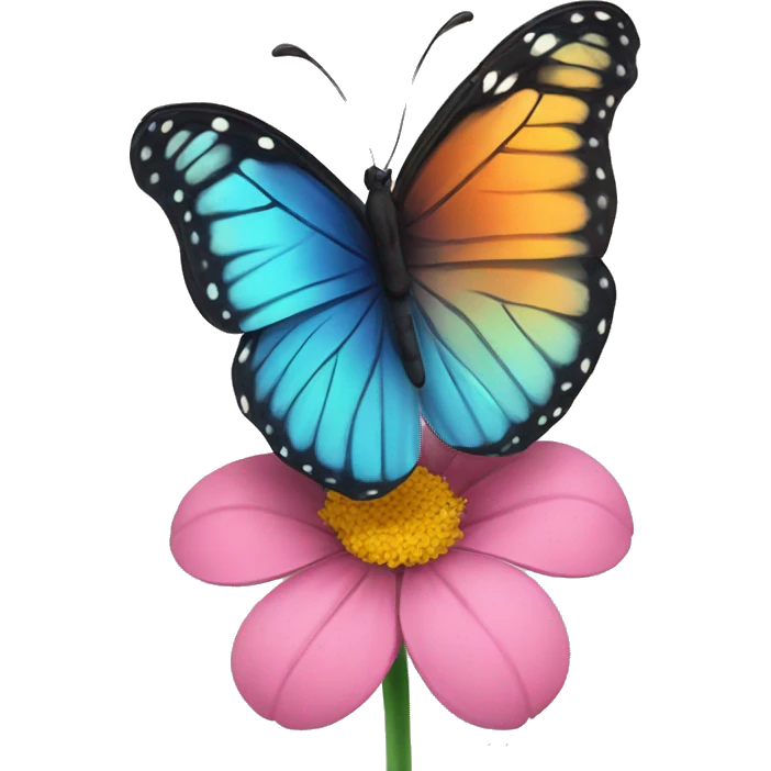 Butterfly on a flower emoji