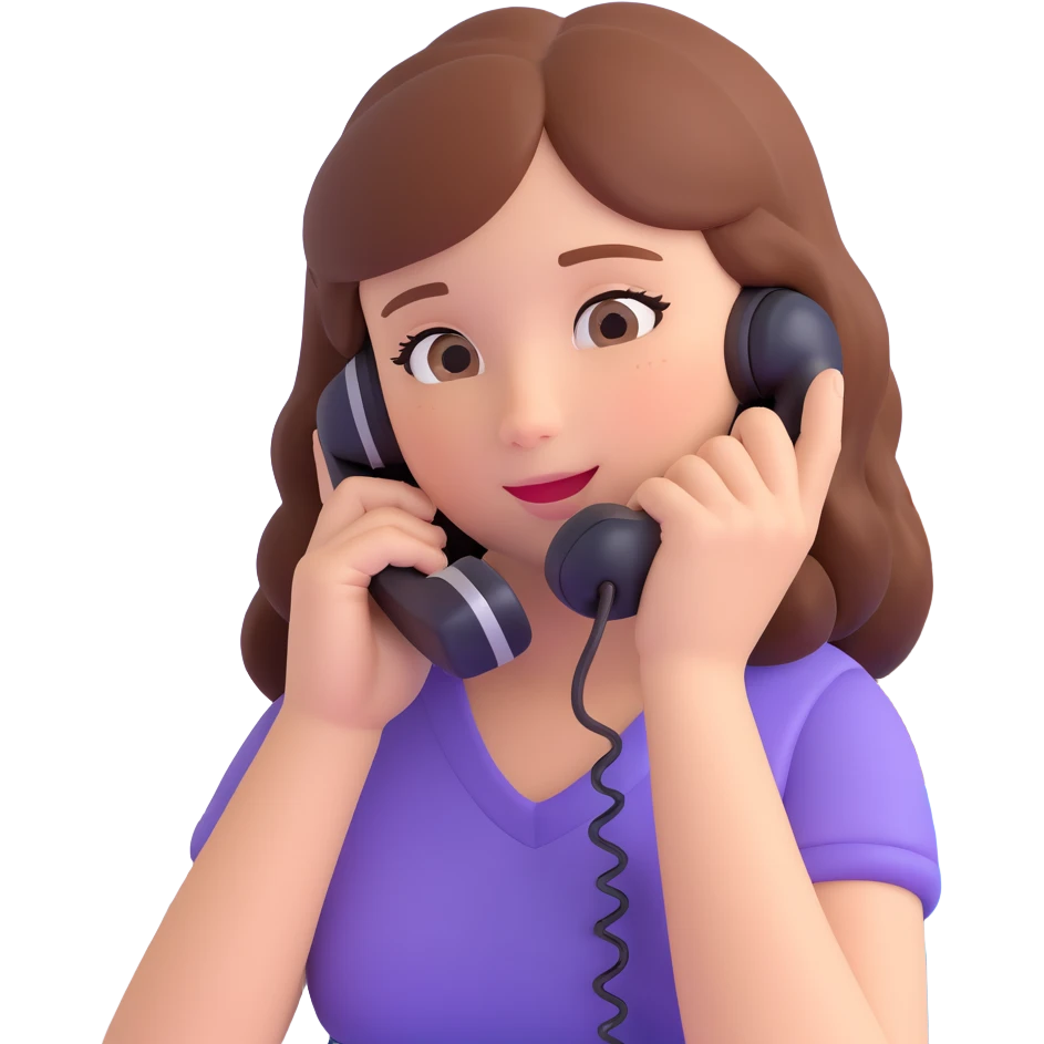 girl talking on phone bedroom background, close up pose emoji