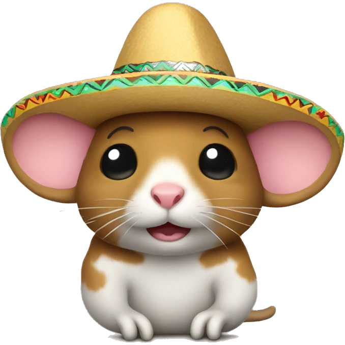 Mouse with sombrero emoji