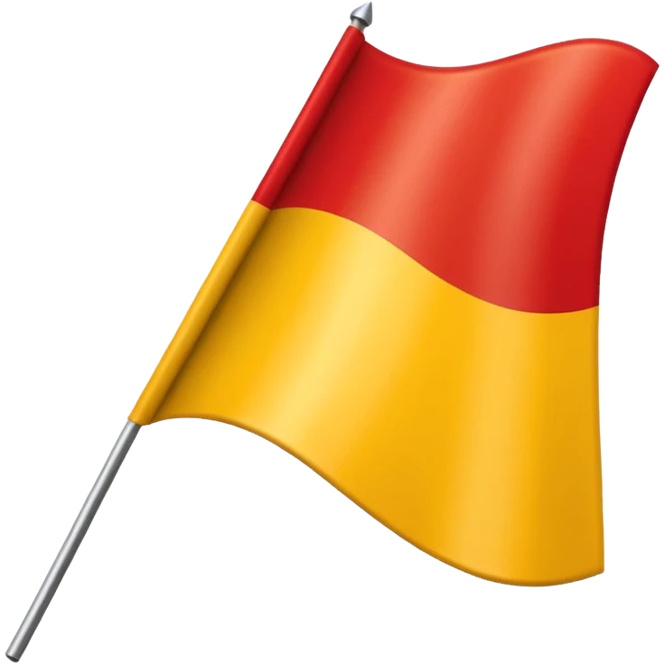 Red, white, and golden yellow vertically sequenced tricolour flag inspired by the flag of Italy emoji