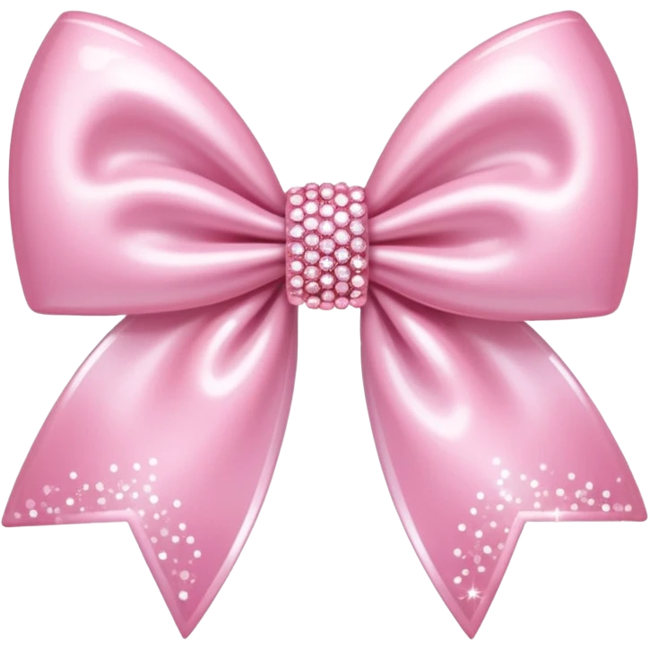 light pink sparkling bow emoji
