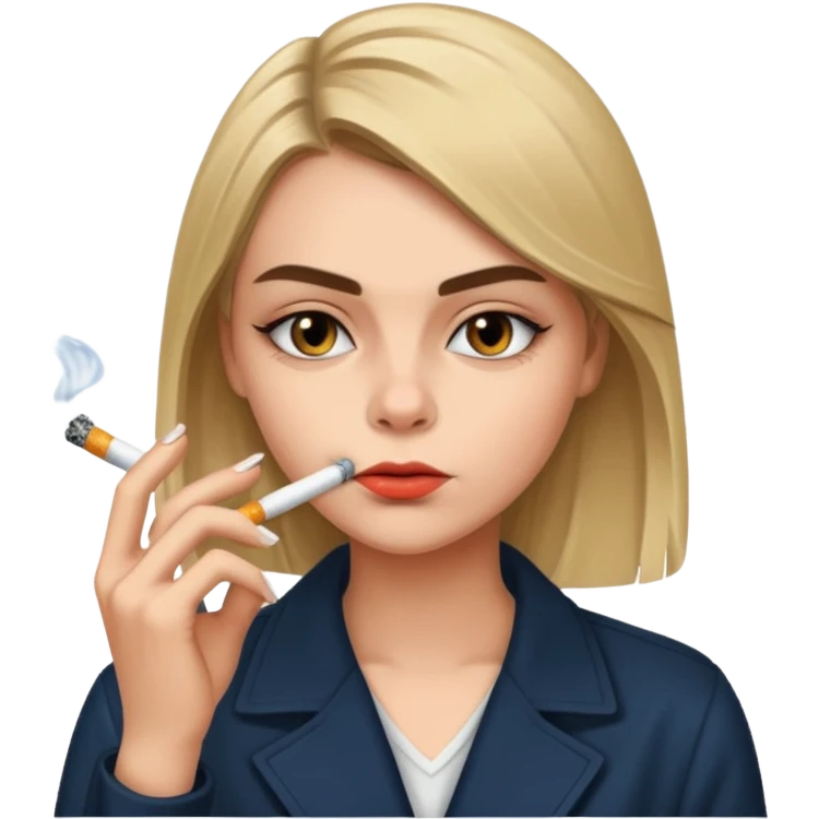 Cara fumándose un cigarro emoji