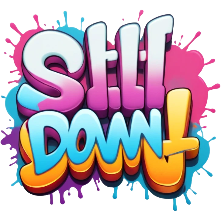 graffiti of the words sit down  emoji