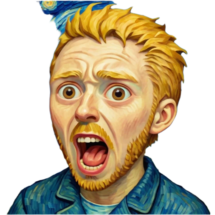 Scream painting van gouh emoji