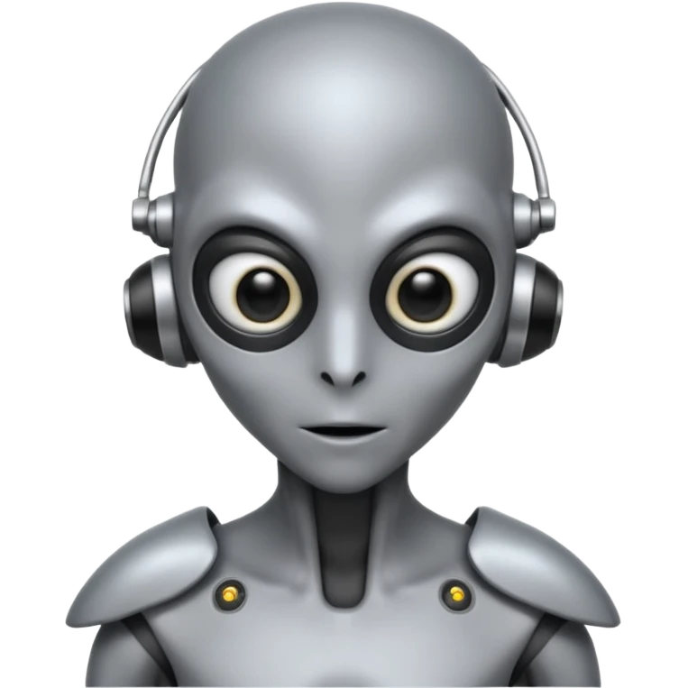 gray aliens look alike humans but very tech emoji