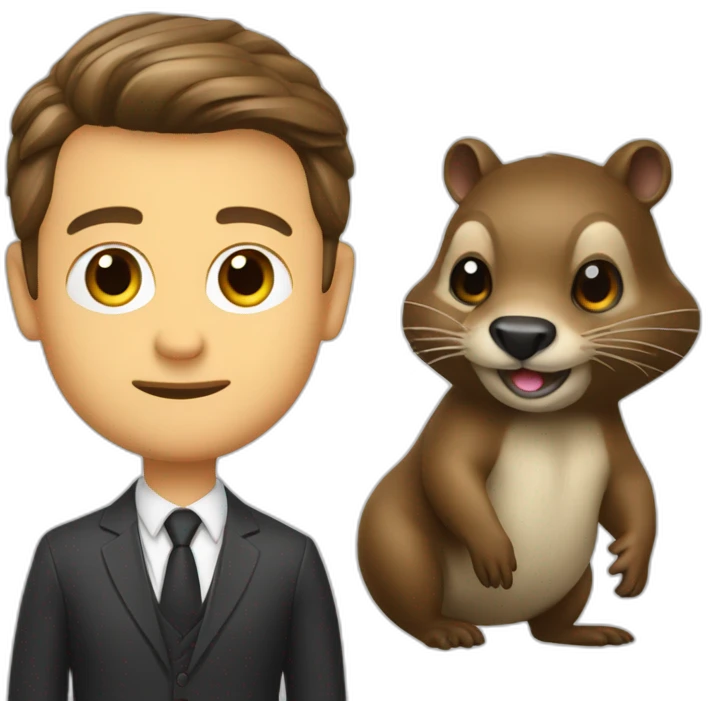 Zelensky with beaver emoji