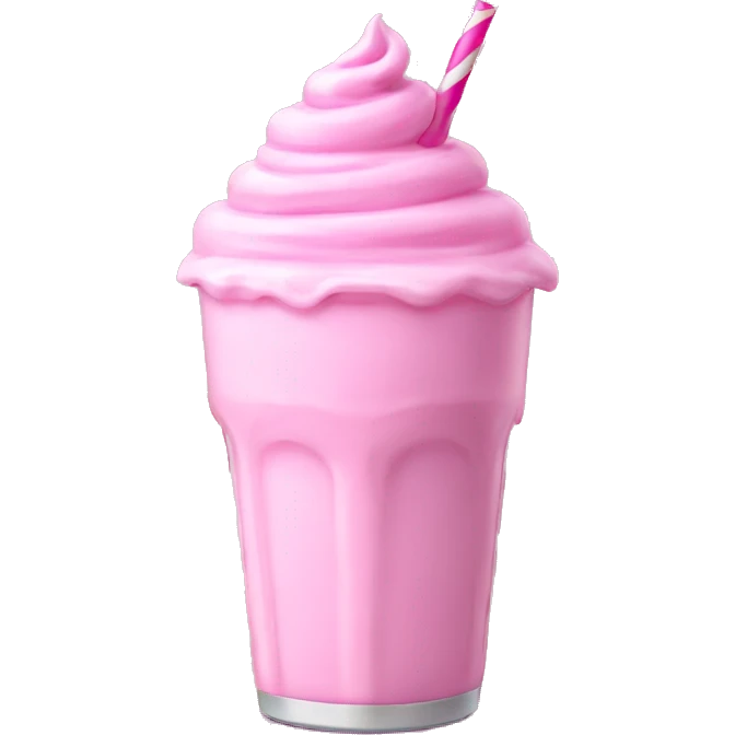 pink milkshake emoji