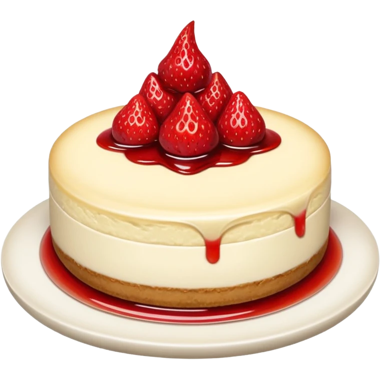 cheesecake with stawberry jam in it emoji