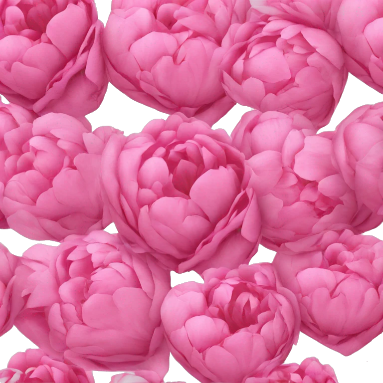 Heart made of pink peonies emoji