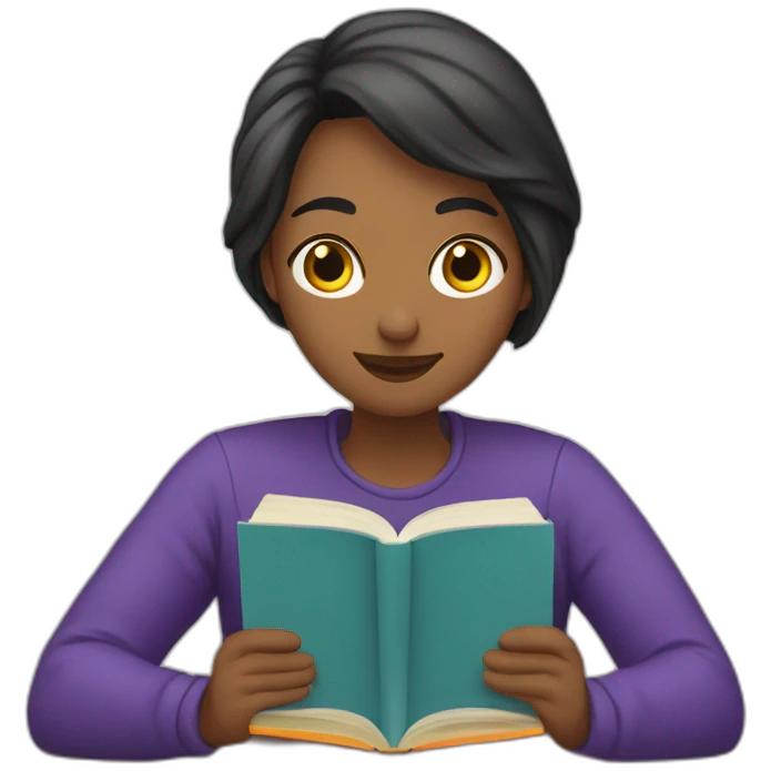 una persona leyendo un libro emoji