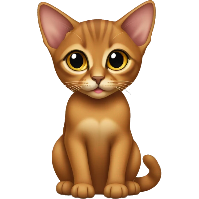 Abyssinian kitten sitting emoji