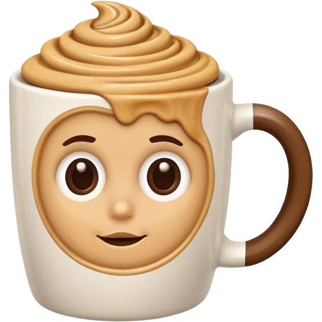 peanut butter as coffee emoji