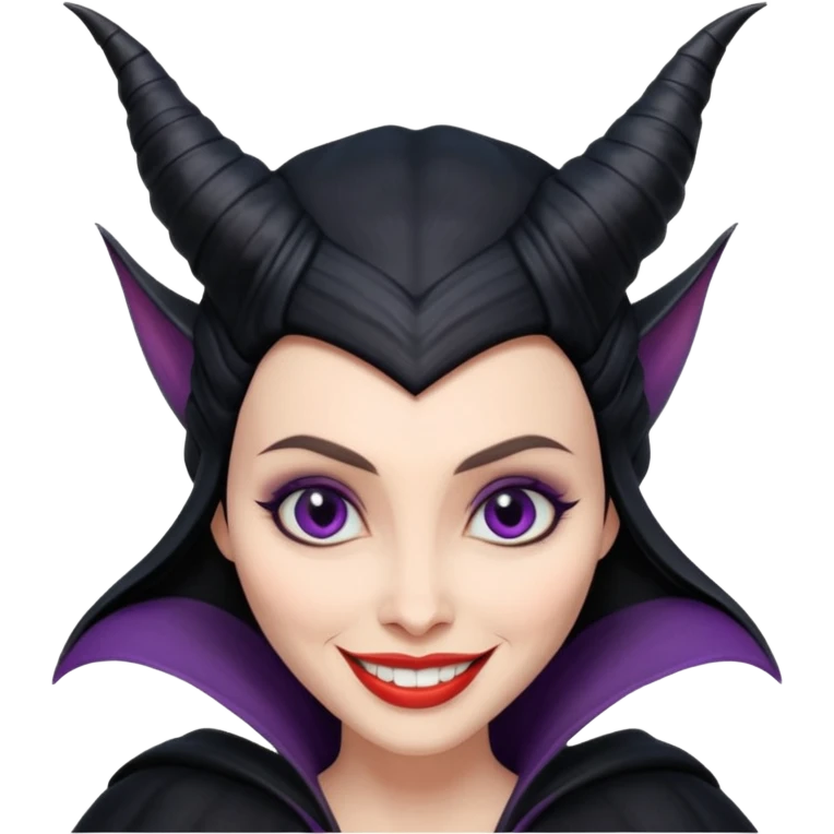 Maleficent smiling ￼ emoji