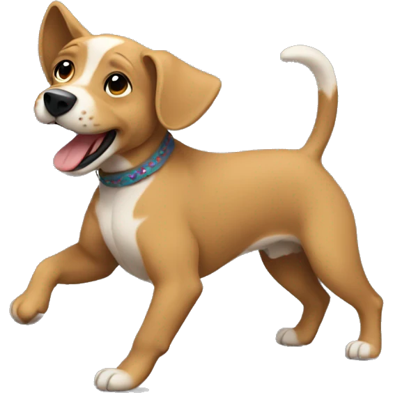 Perro bailando  emoji