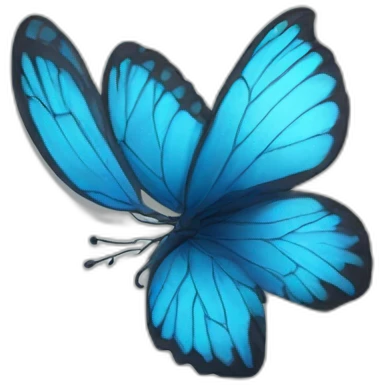 Blue butterfly emoji