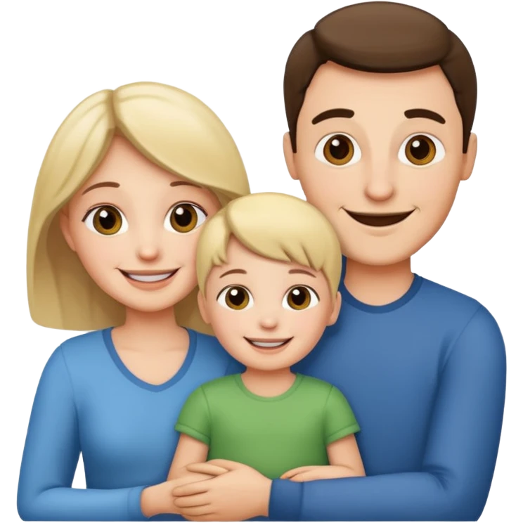 happy famly: mother, father and child emoji