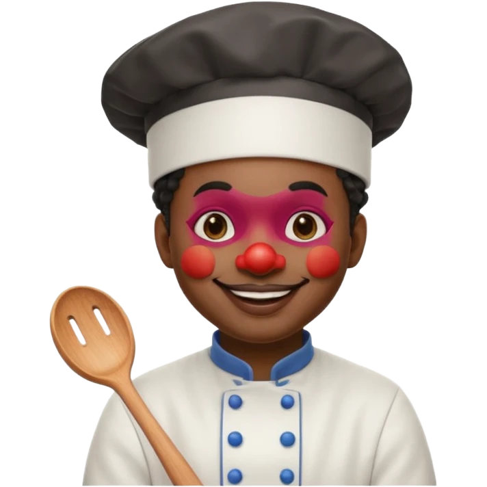 black clown chef emoji