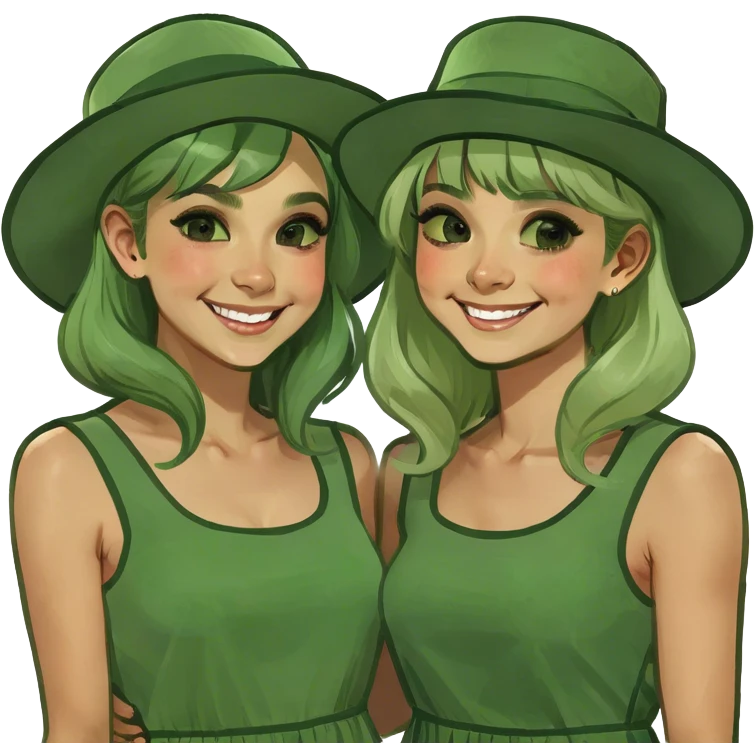 blonde girls smiling together emoji